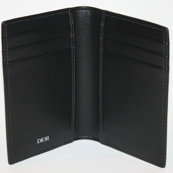 Christian Dior Monogram Perforated Leather Black Compact Wallet - Picture 3 of 5